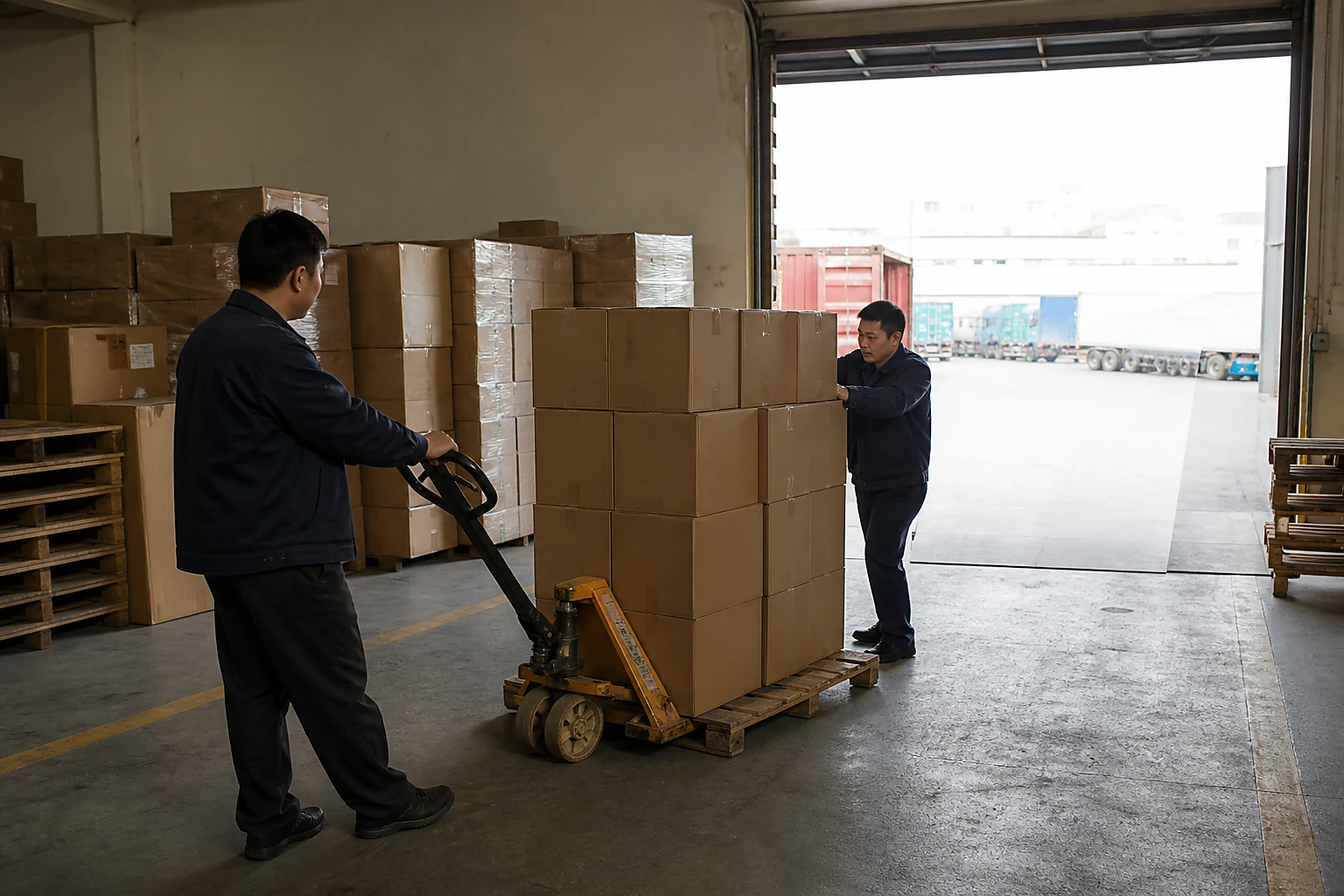 Banchina di carico del magazzino ETdropship a Guangzhou